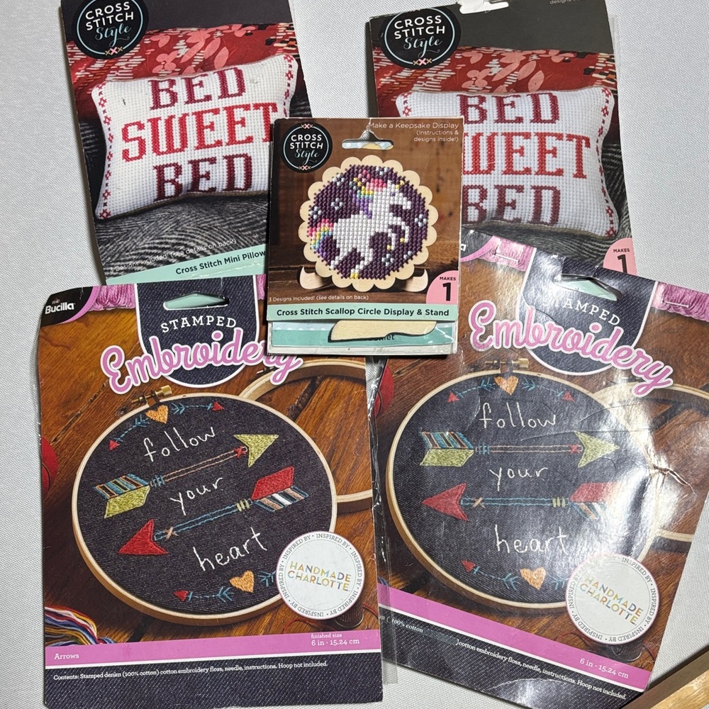 Stamped Embroidery Kit - multiple Designs
